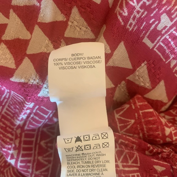 Lucky Brand - medium - red/white tiered blouse - Picture 4 of 5